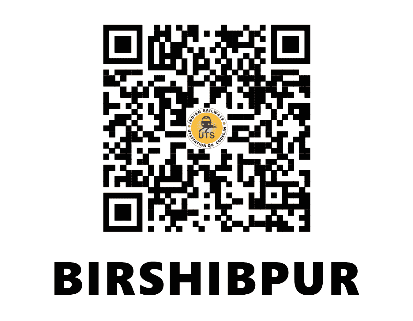 UTS QR Code for BIRSHIBPUR - BSBP - SE (WEST BENGAL)